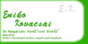 eniko kovacsai business card